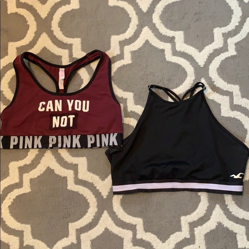 Two sports bras (PINK & HOLLISTER)